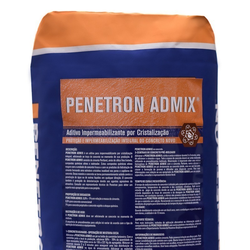 PENETRON ADMIX COM RASTREADOR SACO 18 KG PENETRON ADMIX COM RASTREADOR SACO 18 KG