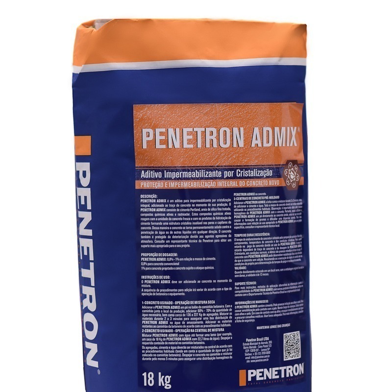 PENETRON ADMIX COM RASTREADOR SACO 18 KG PENETRON ADMIX COM RASTREADOR SACO 18 KG